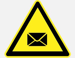 Have you seen the warning signs? 9 Icon showing an unopened envelope inside a yellow triangle.