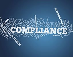 Email disclaimers. Are you protected? 6 A word cloud with "COMPLIANCE" in the centre.