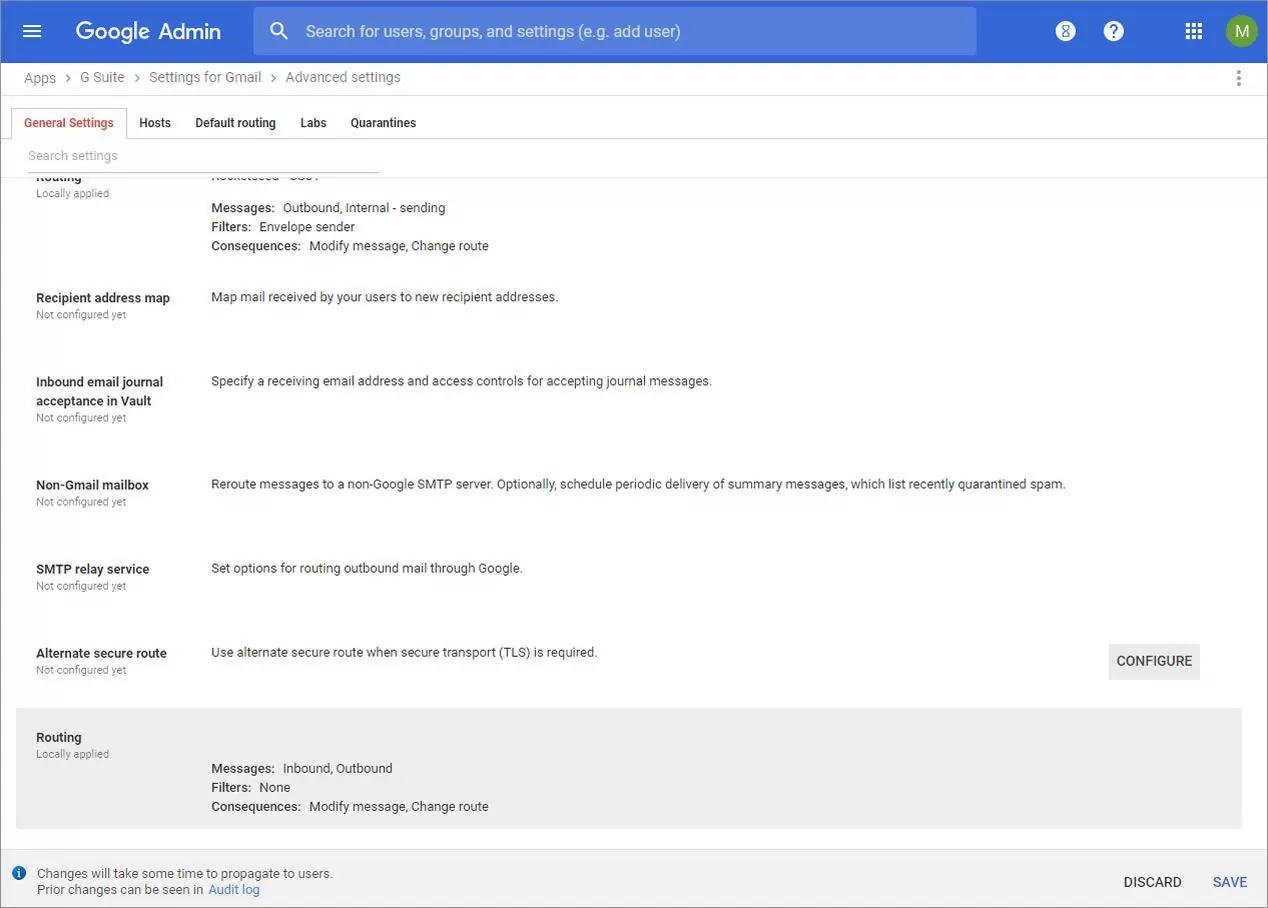 step 16 A screenshot of the Google Admin Advanced Settings window, with the General Settings tab selected.