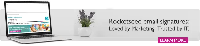 Email signature banner example_Brand image builder Good example of a email signature banner to build your brand image