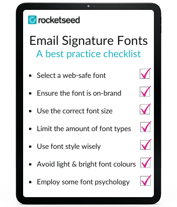 Email signature font best practice checklist Email signature font best practice checklist