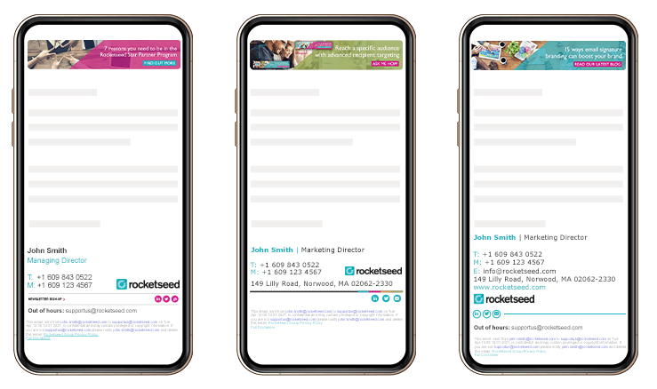 Mobile email signature examples - Rocketseed Mobile email signature examples - Rocketseed