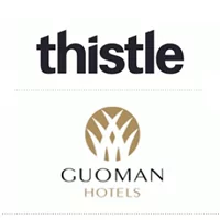 Logos for Thistle and Guoman Hotels.