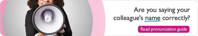 Email signature banner example promoting colleague name pronunciation Email signature banner example promoting colleague name pronunciation