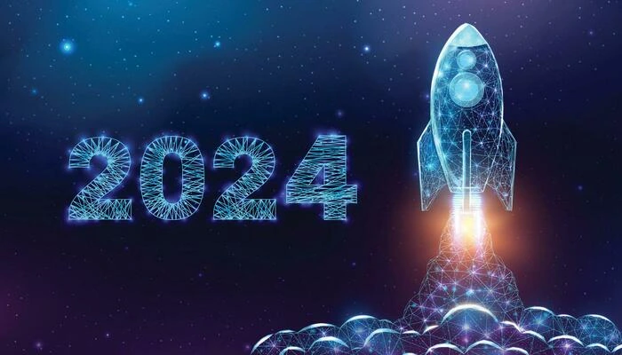 Meet 2024’s Biggest Marketing Trends with Better Business Email Signature Management 13 Visual representation of a rocket launching into space, symbolizing the year 2024
