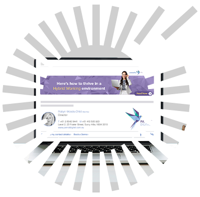 Parrot-digital-branded-email-screen A laptop with a branded email from Parrot Digital: including a business email signature and email signature marketing banner