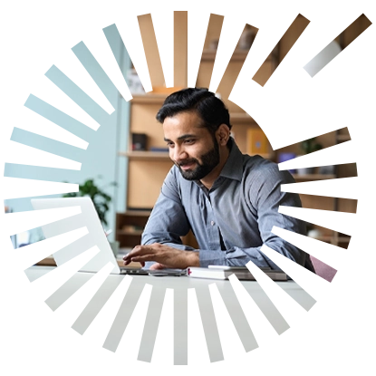 Rocketseed Partnership Success Story A professional business man working on a laptop