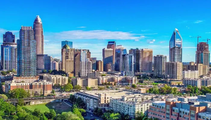 Rocketseed Soars into Charlotte to Increase US Presence 5 Drone aerial photograph of Charlotte, North Carolina, USA skyline